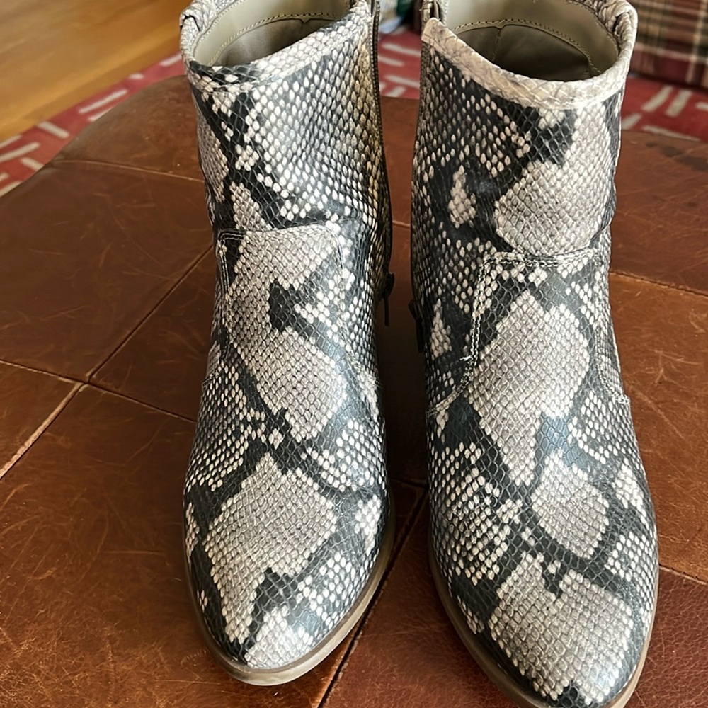 Snakeskin ankle boots 8.5